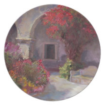 Ta av planet under bougainvilleaen tallrik
