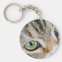 Tabby kattögon som tittar dig nyckelringar
