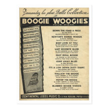 Täcka av BoogieWoogie notblad Vykort
