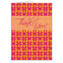 Tacka dig att card (Birini: pumpaorange/shock rosa Kort