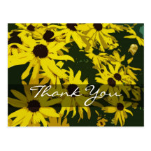 Tacka dig att card, gula daisyflowers. vykort
