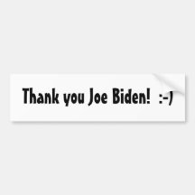 Tacka dig Joe Biden! Bildekal