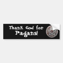 Tacka guden för Pagans! Bildekal