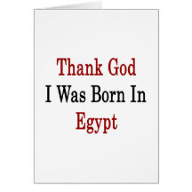 Tacka guden som jag var den bördiga egyptenen hälsningskort