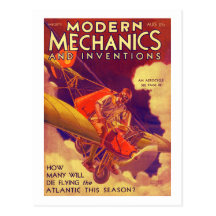 "Täcker den moderna Mechanix" vintagetidskriften 1 Vykort