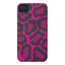 Täcker fodral det djura trycket för shock rosapant Case-Mate iPhone 4 cases