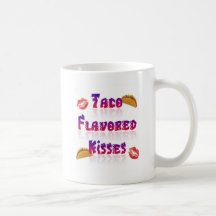 Taco smaksatte kyssar kaffe muggar