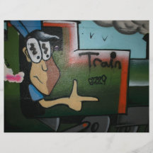 Tåggrafitti Flygblad Designs