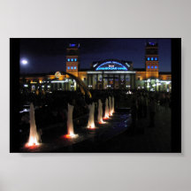 Tågstation vid natt print