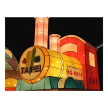 Taipei för Taipei lyktafestival 2009 stad, Taiwan Fotografiska Tryck