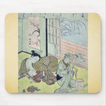 Taira ingen Kanemori vid Suzuki, Harunobu Ukiyoe Musmattor