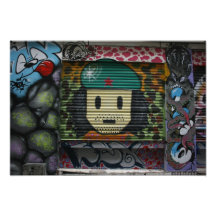 Taiwanesiska grafitti, Taipei, Taiwan Fotografiska Tryck