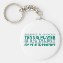 Talang för tennisspelare 3% nyckel ring