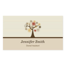 Tand- assistent - elegantt naturligt tema visitkort