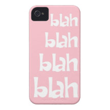 Tända - rosa blah - den blah casen för iPhonen 4s iPhone 4 Skydd
