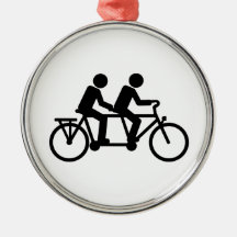 Tandem cykelcykel jul dekorationer