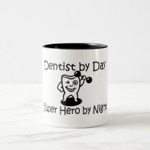 Tandläkare av den dagSuup hjälten vid natt Kaffe Mugg