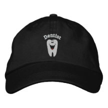 Tandläkare broderad hatt