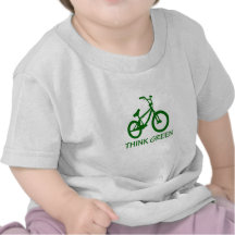 Tänk grönt och cykla den begynna T-tröja