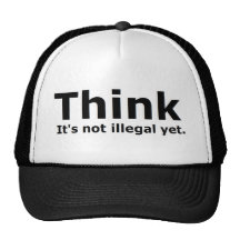 Tänkan är det inte olagligt, yet politiskt utrusta trucker keps