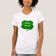 Tänkan görar grön klöverT-tröja