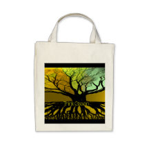 Tänkan görar grön träd rotar toto hänger lös - tote bags