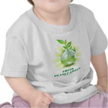 Tänkaplanetgrönt (jord för gröntlövplanet) tee shirt