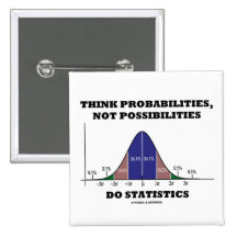 TänkaProbabilities, inte möjlighetsstatistik Knapp Med Nål
