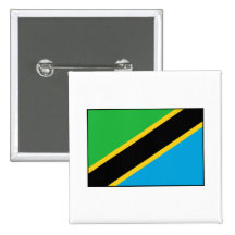 Tanzania - tanzanisk flagga knapp