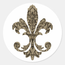 Tapestry Fleur de lis 4 Klistermärken