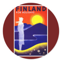 Tappning Finland reser affischdesign Klistermärken