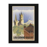 Tappning Schweitz Lausanne-Ouchy Vykort