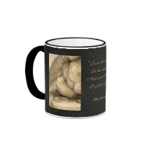 Tappning som sovar ängel, & det Michelangelo citat Kaffe Mugg