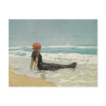 Tappningsommarvykort från stranden [ingen text]