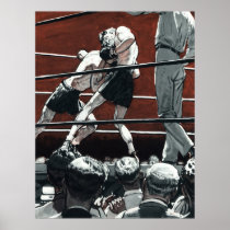 Tappningsportar som boxas och att brottas i ringa print
