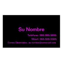 Tarjeta Comercial - Negra y rosa Visitkort