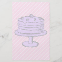 Tårta i ljust - lilor på Pink. Custom Flyer