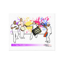Tassa musikband, Trinidad & Tobago Sträckta Kanvas Tryck