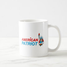 Tatuering för amerikanpatriotfrihet kaffe mugg
