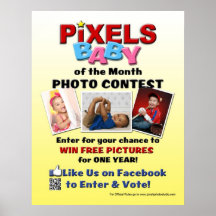 Tävling för PIXELbabyfoto Affisch
