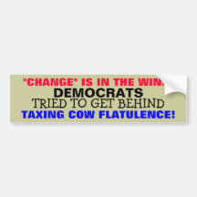 TAXA har för KO FLATULENCE-DEMOCRATS BAK DEN! Bildekal
