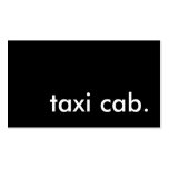 taxicab. visitkort