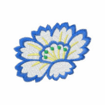 {TBA} Blommigt broderad dampoloskjorta