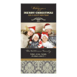 {TBA} Damastast mönsterfamiljhelgdag Photocard Anpassingsbara Fotokort