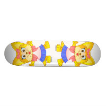 Teakup Yorkie tecknade figurerSkateboard