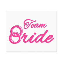 Team Bride Bachelorette Party Gallery Wrap Canvas