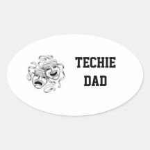 Techie pappaklistermärke