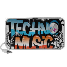 Techno musik laptop speakers