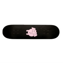 Tecknad av en rosa elefant skate board deck