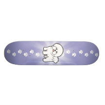 Tecknad Bichon Frise Skate Decks